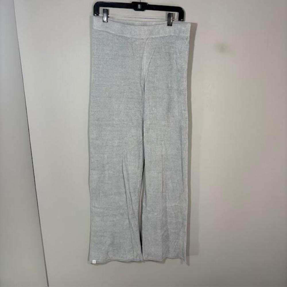 Barefoot Dreams Pants Womens M Gray CozyChic Ultra Lite Wide Leg Knit Pull On